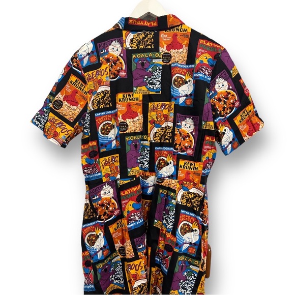 BNWT Dangerfield Cereal Cotton Shirt Dress Retro Australiana NZ Theme Print - Picture 4 of 10